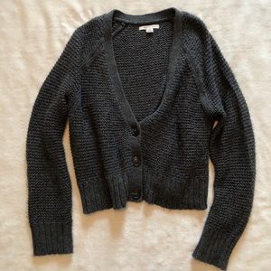 AE Crop Button-up Sweater